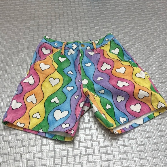 KEITH KELLY MADE IN NYC Rainbow Pride Canvas Shorts size xs unisex - Picture 2 of 10